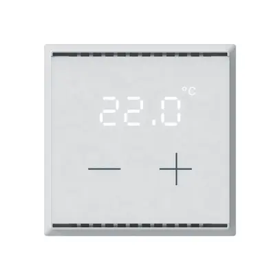 Termostato ambiente KNX KAL con display LED bianco 
