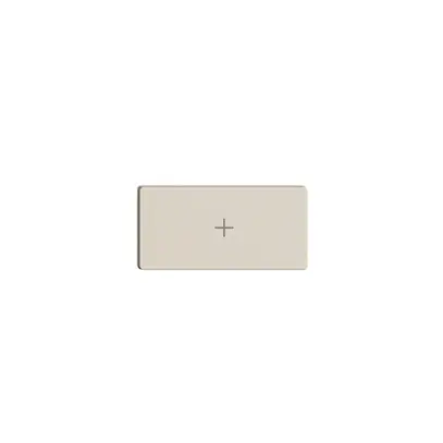 Poussoir 1/2 ENC Edue Wiser symbole + (plus) crema 