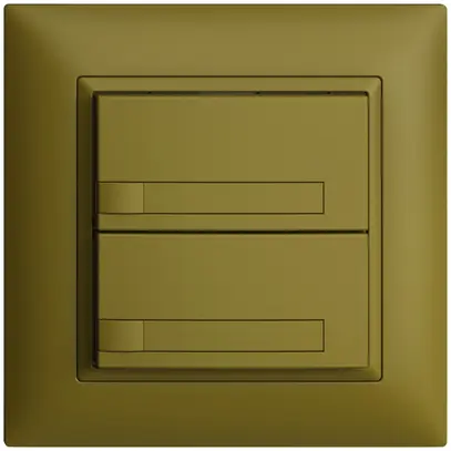 Pulsante INC KNX 2×EDIZIOdue olive RGB senza LED con inserto carta 