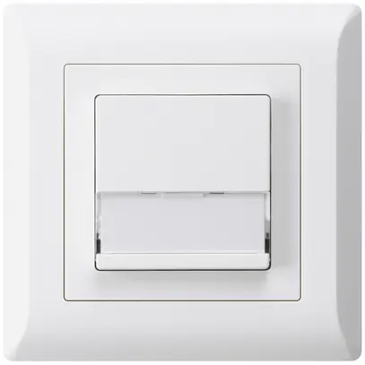 Tasto di suoneria INC A/1L kallysto.line bianco con porta-etichetta 37×15mm 