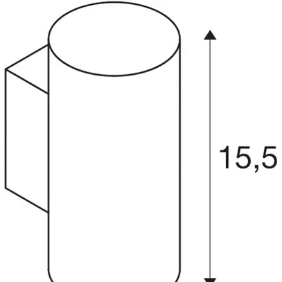 Applique SLV ASTO TUBE GU10 1×10W Ø70×155mm blanc 