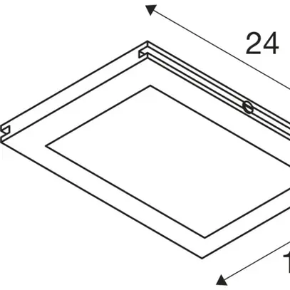 Downlight LED SLV TENSEO PLYTTA RECTANGULAR 9.8W 750lm 2700K 240×175mm nero 