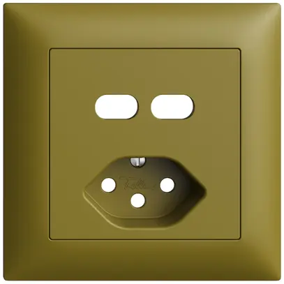 UP-Montageset Feller EDIZIOdue für Steckdose USB 2×Typ C + Typ 13 olive 