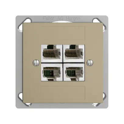 EB-Dose 4×RJ45/s 4P getr. EDIZIOdue sand ITplus 
