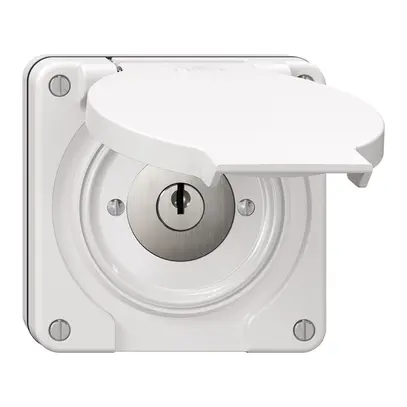 Contact pivotant NUP NEVO, avec serrure&2 clés, KS, 0 <- 1, blanc 