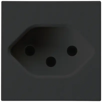 Presa INS Hager tipo 13 nero 45×45 con morsetti a innesto 
