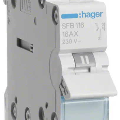Invertitore AMD Hager SFB 16A 230V 0 chiusura 0 apertura 1 invertitore 1UM 