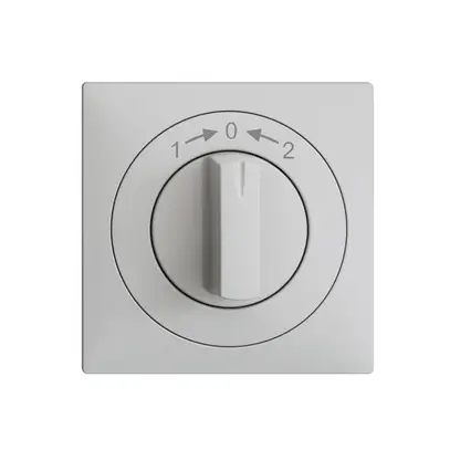 Kit frontal EDIZIOdue 1->0<-2 60×60mm gris clair, pour interr.rot 