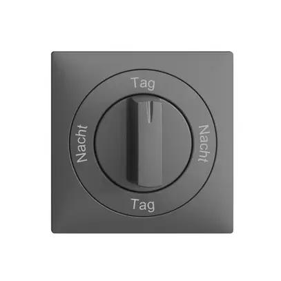 Frontset Nacht-Tag-Nacht-Tag EDIZIOdue 60×60mm dunkelgrau 