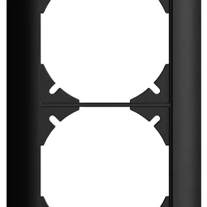 UP-Kopfzeile EDIZIOdue SNAPFIX® 4×1 vertikal 88×268mm schwarz 