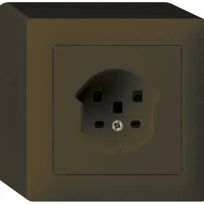 Prise AP kallysto T25 brun bornes à vis 