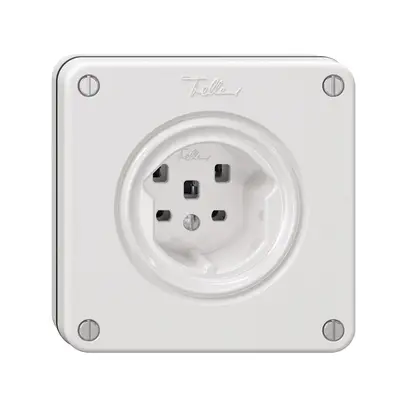 Presa NUPU NEVO, 1×T25, bianco 