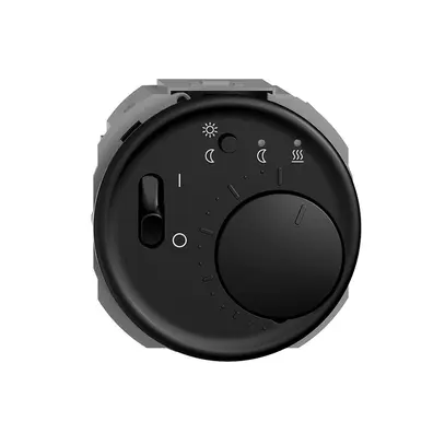 Thermostat d'ambiance ENC STANDARDdue noir avec sonde et horloge 