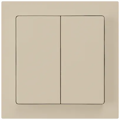 Kit frontal kallysto 60×60 beige pour interrupteur avec bouton double 
