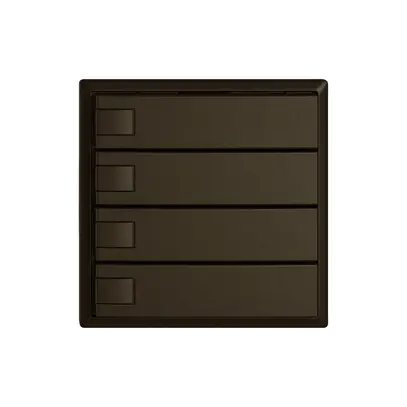 Poussoir KNX RGB EDIZIO.liv SNAPFIX® capteur temp.s.LED 4× comm.1T br 