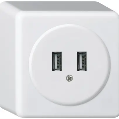 Prise USB AP basico Q 2400mA blanc 