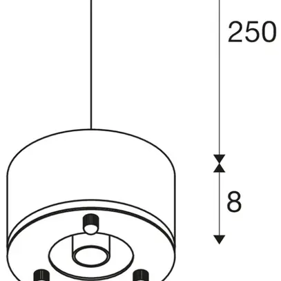 Luminaire suspendu SLV PARA DOME E27 max. 150W gris, écran à ordonner séparément 
