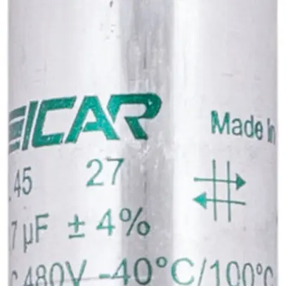 Condensateur ICAR IL 45/27 25X78MM 2.7µF 250V p.luminaire (série) Ø25×78mm 
