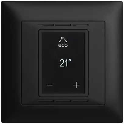 Thermostat d'ambiance EDIZIOdue FMI noir, avec écran, chauff.sol&conv. 