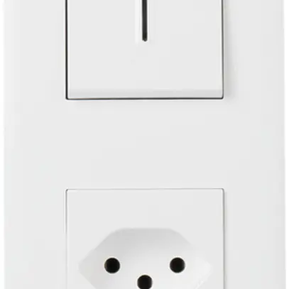 Combinazione AP ATO grd.I-I bianco 3/1L con LED+T13 