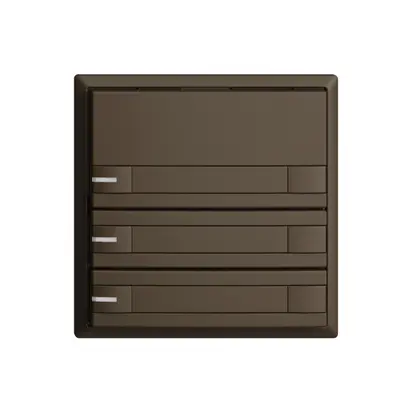 Poussoir ENC KNX 3× EDIZIOdue coffee RGB avec LED avec insert papier 
