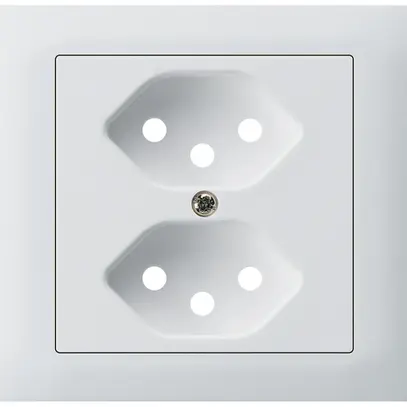 Kit frontale INS Hager kallysto per presa G3 2×tipo 13 telaio a innesto bianco 
