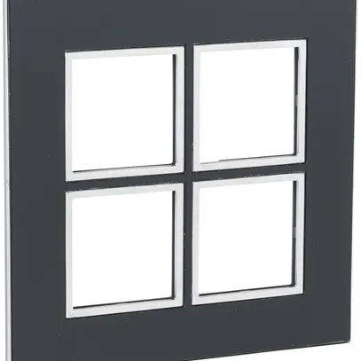 Telaio di copertura ATO 2×2 modulo, vetro nero, con cornice decorativa 