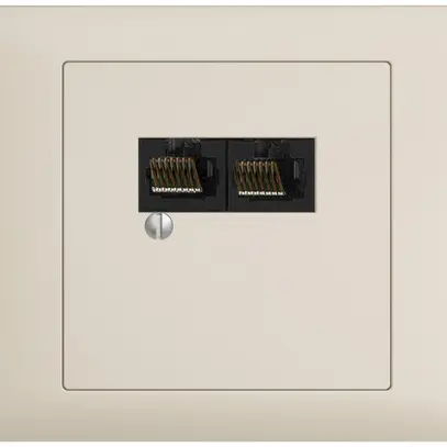 Boîte INC 2×RJ45/u 4P sép.EDIZIOdue crema R&M swissline 