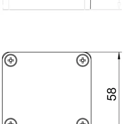 Scatola vuota BET Mx CR3 64×58×34mm alu IP66 grigio 