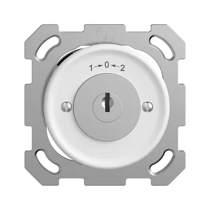 Contatto rotativo INC 1>0<2 STANDARDdue bianco con serratura di sic. 