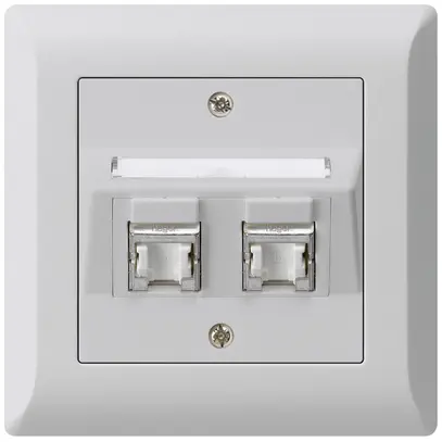 Presa INC kallysto.line C cat.6 2RJ45/s grigio chiaro 