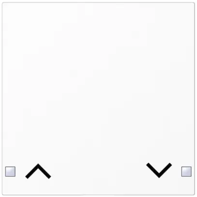 Touche SIDUS 1/2f pour senseur poussoir avec flèche haut/bas blanc brillant 