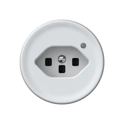 Presa origin 1×tipo 23 lum.verde 16A 230V 60×60mm bianco 