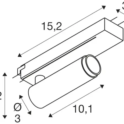 LED-Spot SLV GRIP S 1×11W 350lm 920…930 29° DIM AD1PH Ø30×101mm Gold 