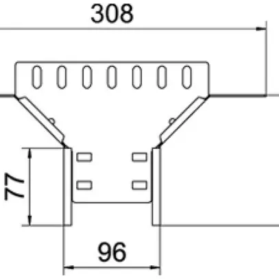 Uscita a T BET RAA 110×100mm acciaio zincato a nastro 