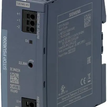 Alimentation Siemens SITOP, IN: 120…230VAC (120…240VDC), OUT: 24VDC/2.5A 