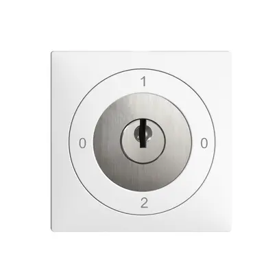 Interrupteur rotatif ENC EDIZIOdue 2/1P blanc, avec serrure de sûreté 