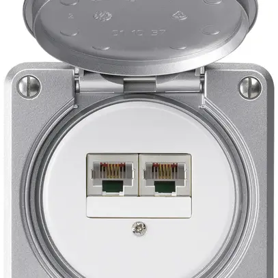 UP-Anschlussdose robusto IP55 aluminium 2×RJ45/s UKV getrennt 