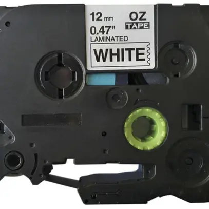Cassette ruban compatible avec OZE-231, 12mm×8m, blanc/noir 