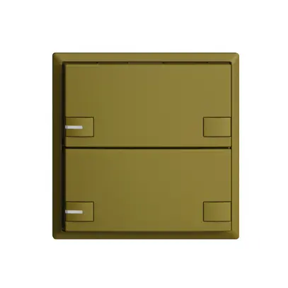 Poussoir ENC KNX 2× EDIZIOdue colore olive RGB avec LED 