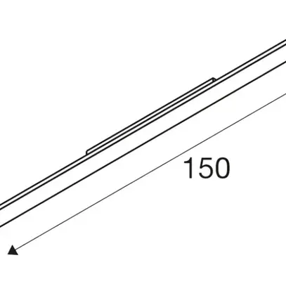 Spot LED SLV SIGHT EASY 66W 10200lm 930 25° DALI AD3PH 1500mm noir 