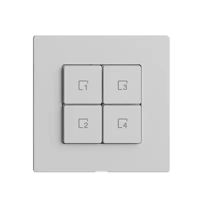 Comando per pulsante scena 4 scene/4T WLAN Edue Wiser grigio chiaro 