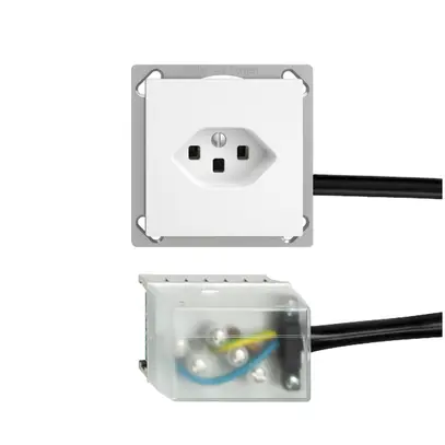 Presa INS EDIZIOdue T23 L1 bianco per cavo piatto Powerbus 
