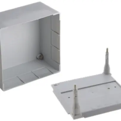 Boîte de dérivation AP Woertz vide 95×95×51mm gris clair 