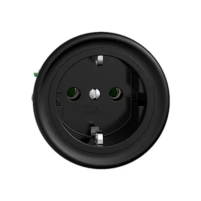 Prise Feller STANDARDdue Schuko 16A 230V Ø 60mm noir 