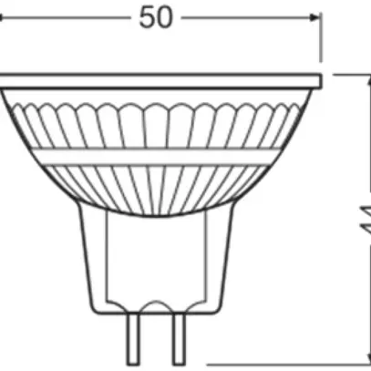 Lampe LED LEDVANCE GU5.3 8W 621lm 2700K VAR Ø50×44mm MR16 clair 36° 