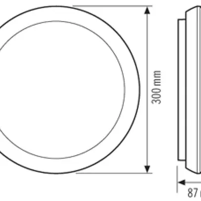 Plafonnier/Applique LED ESYLUX ALMA 300, 16W 3000K 1450lm Ø300×87mm IP65, blanc 