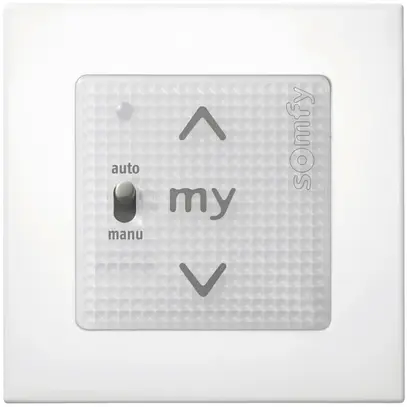 Émetteur RF mural ENC Somfy Smoove 1 A/M io, avec cadre, Pure 