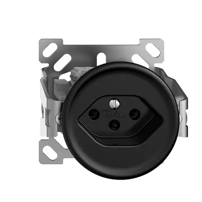 Presa AP STANDARDdue T13 nero senza cappa 