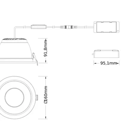 Downlight LED LEDVANCE COMFORT U19 18W 2160lm 930/940 IP20/44 55° Ø160 bianco 